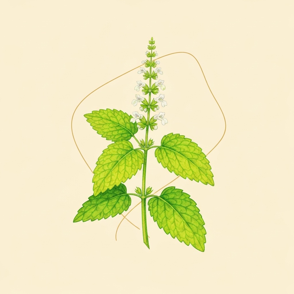 Lemon Balm botanical illustration